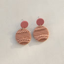 Soft Pottery Round Earrings