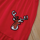 Kids Girl Graphic Dress and Printed Pants Set