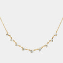 Inlaid Zircon Brass Necklace
