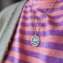 Brass 18K Gold-Plated Coin Shape Pendant Necklace