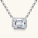 1 Carat Moissanite 925 Sterling Silver Pendant Necklace