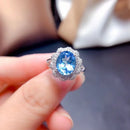 Platinum-Plated Zircon Ring