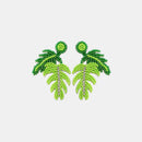 Rice Bead Leaf Earrings