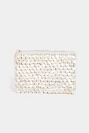 Fame Mother Of Pearl Disc Beaded Rectangle Bag