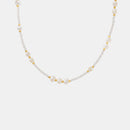 Titanium Steel Glass Bead Pearl Necklace