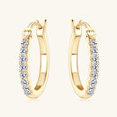 925 Sterling Silver Moissanite Huggie Earrings