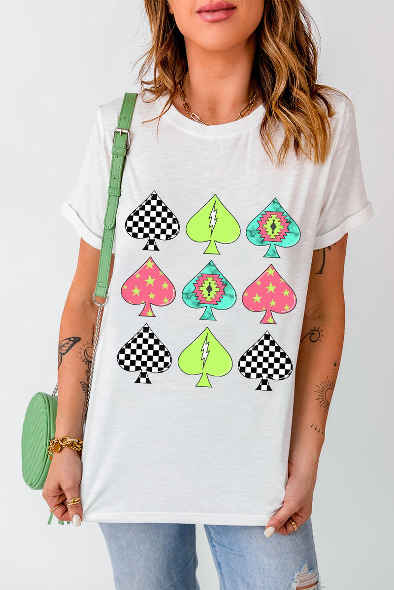 Graphic Round Neck Short Sleeve T-Shirt