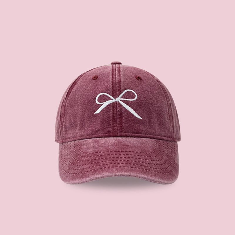 Bow Embroidered Adjustable Cap