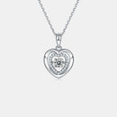 Moissanite 925 Sterling Silver Heart Necklace