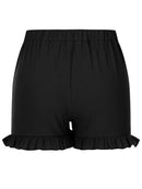Frill Elastic Waist Shorts