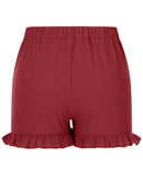 Frill Elastic Waist Shorts