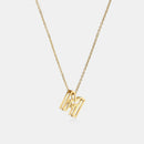 Stainless Steel Letter Pendant Necklace