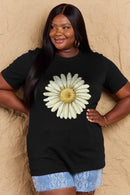 Simply Love Full Size FLOWER Graphic Cotton Tee