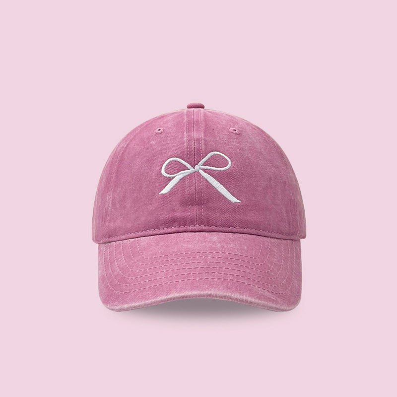 Bow Embroidered Adjustable Cap