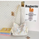 Contrast Texture Shoulder Bag