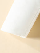 Letter Graphic Long Sleeve Bodysuit and Bow Leopard Pants Set