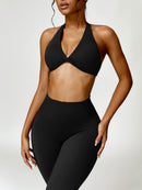 Twisted Halter Neck Active Bra