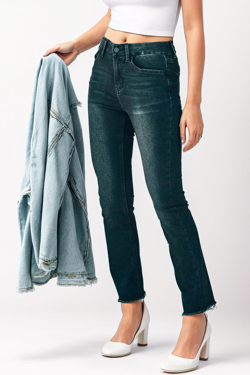 Mid-Rise Waist Skinny Jeans with Pockets
