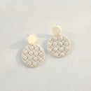 Soft Pottery Round Braided Earrings