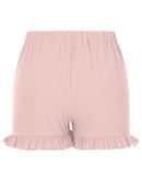 Frill Elastic Waist Shorts