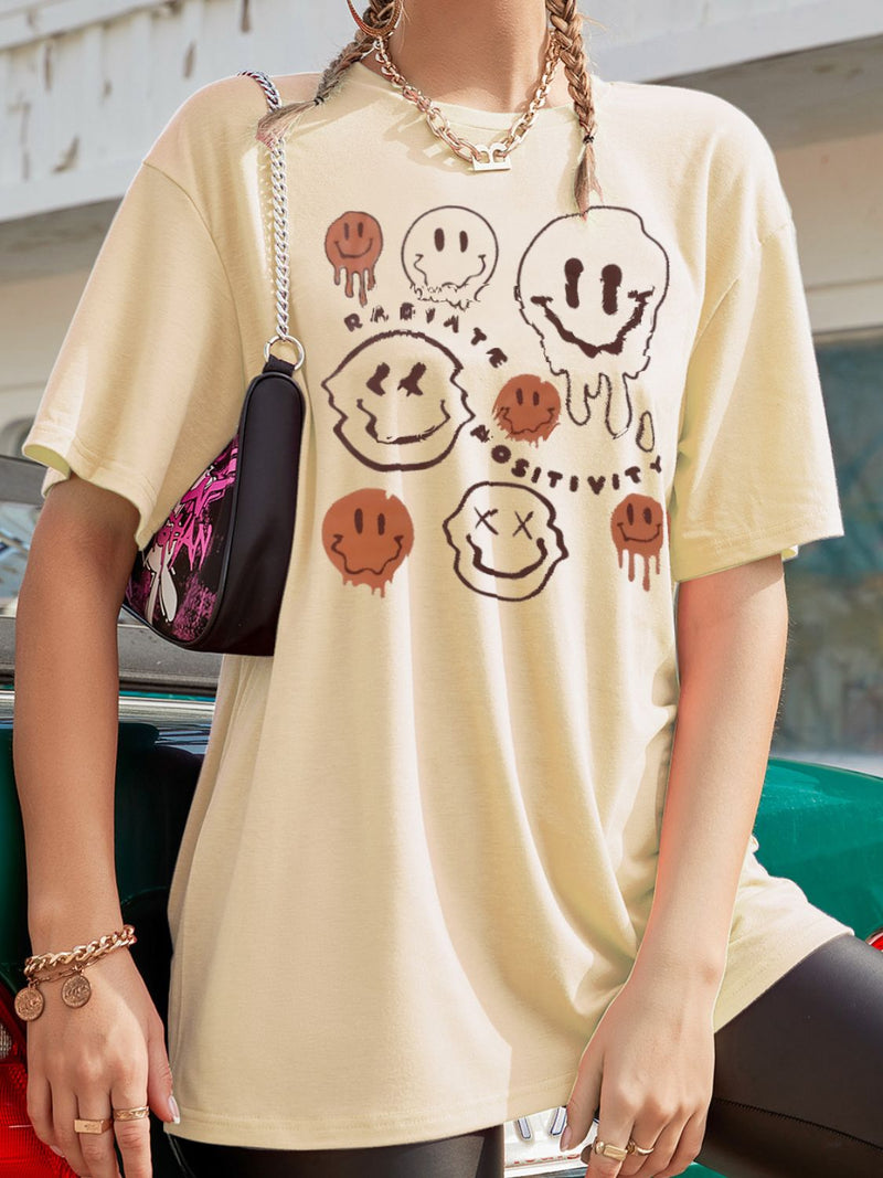 Graphic Round Neck Half Sleeve T-Shirt