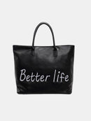 BETTER LIFE PU Leather Tote Bag