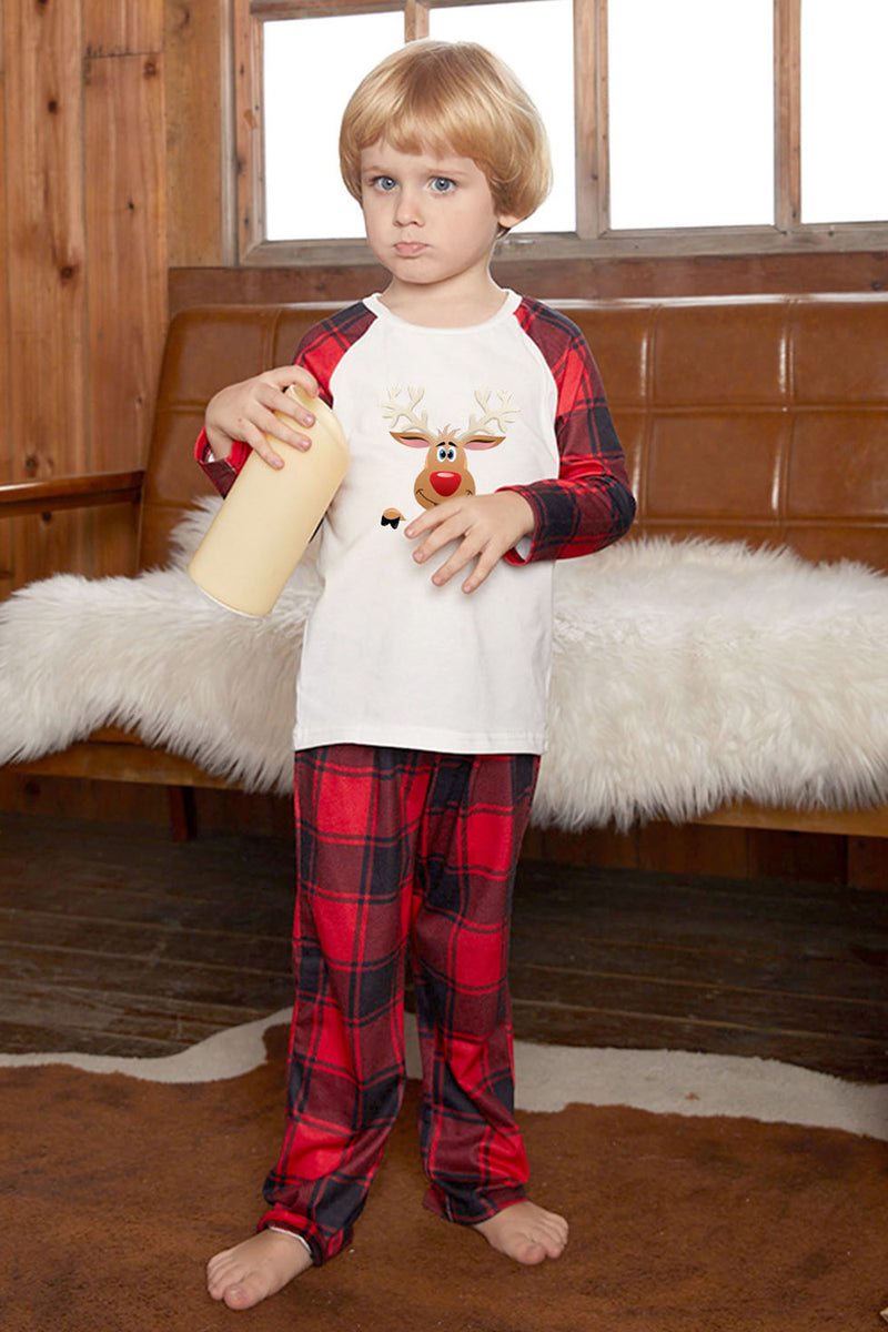 Rudolph Graphic Long Sleeve Top and Plaid Pants Set