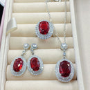 Silver-Plated Zircon Dangle Earrings