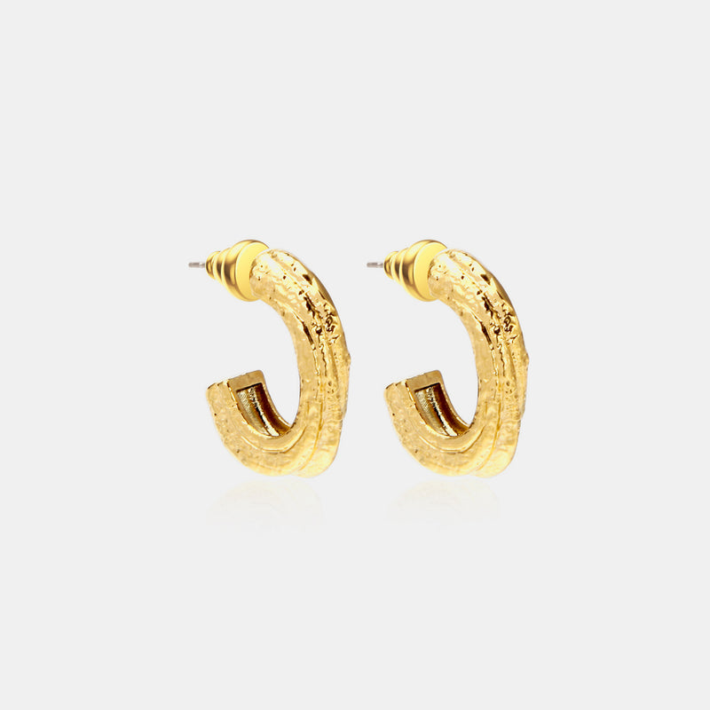 Gold-Plated C-Hoop Earrings