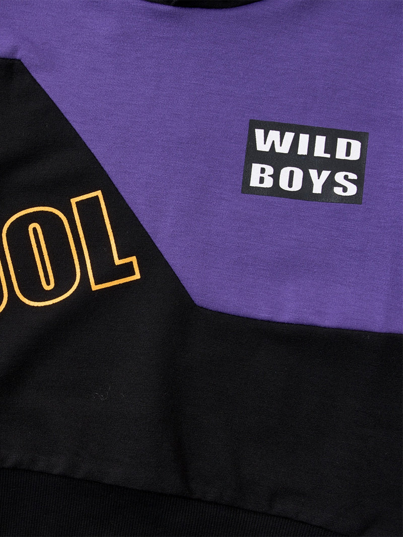 COOL WILD BOY Hoodie and Elastic Waist Pants Set