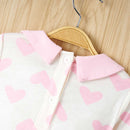 Heart Print Ruffle Hem Dress