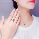 18K Gold-Plated Artificial Gemstone Ring