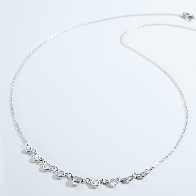 Inlaid Zircon 925 Sterling Silver Necklace