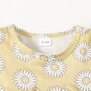 Floral Ruffle Shoulder Babydoll Top and Jeans Set