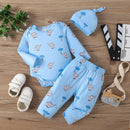 Elephant Print Long Sleeve Bodysuit and Pants Set