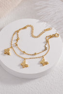 Butterfly Double-Layered Stainless Steel Bracelet