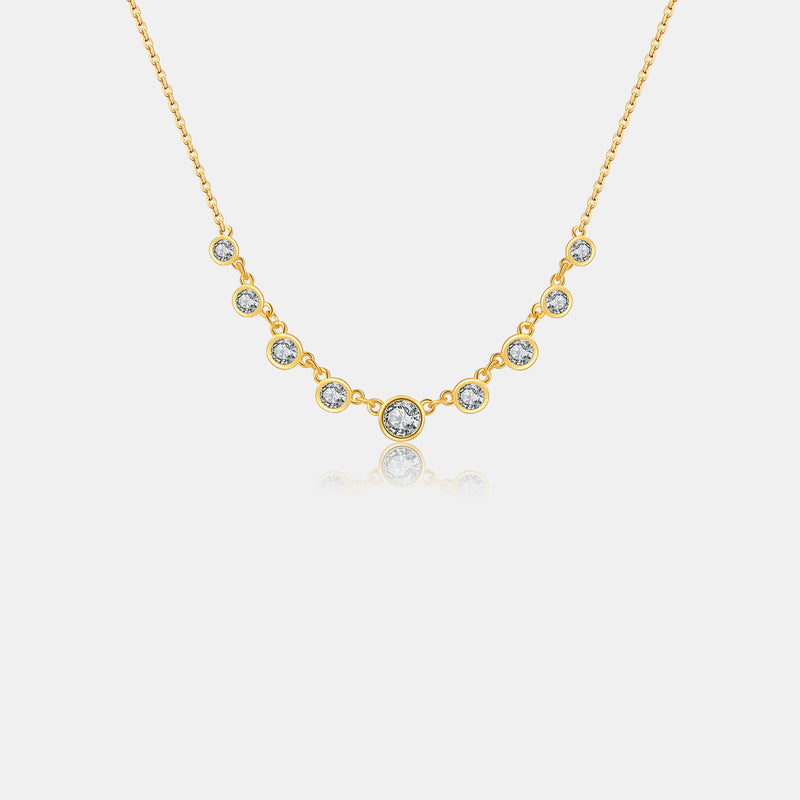 Inlaid Zircon 925 Sterling Silver Necklace