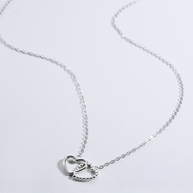 Heart Shape Spring Ring Closure Necklace