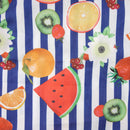 Fruit Striped Collared Sleeveless Shirt