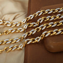 Zircon Titanium Steel Chunky Chain Necklace