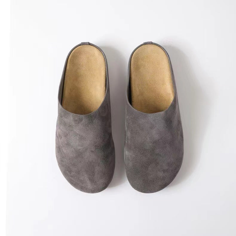 Suede Round Toe Slip-Ons