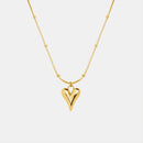 Titanium Steel Heart Pendant Necklace