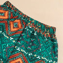 Graphic Tank and Printed Shorts Set