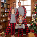 Raglan Sleeve Top and Plaid Pants Set