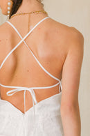 Idem Ditto Floral Lace Sleeveless Tie Back Jumpsuit