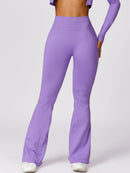 Wide Waistband High Waist Bootcut Pants