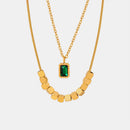 18K Gold-Plated Double-Layered Necklace