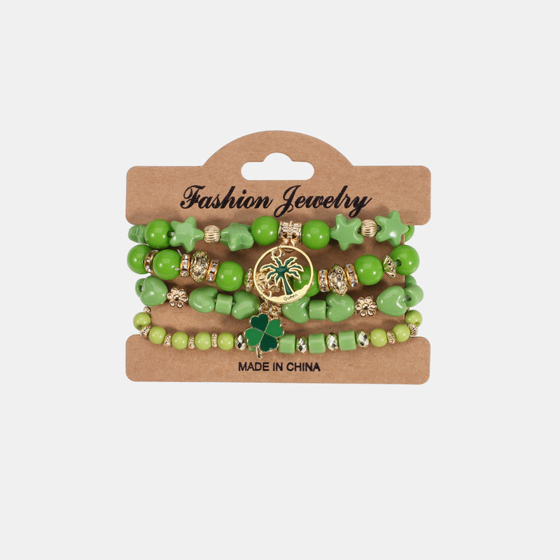 Beaded Soft Pottery Charm Bracelet