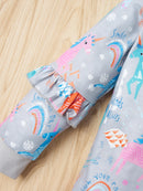 Unicorn Ruffled Top and Pants Set