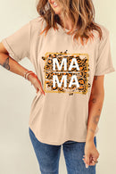 MAMA Round Neck Short Sleeve T-Shirt